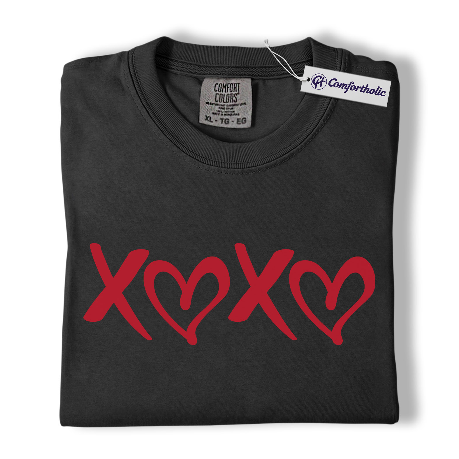 XOXO Valentine Shirt, Minimal Heart Graphic Tee, Cute Simple Love T-Shirt, Sweet Gift for Her on Valentine’s Day, Comfort Colors Shirt - Image 3