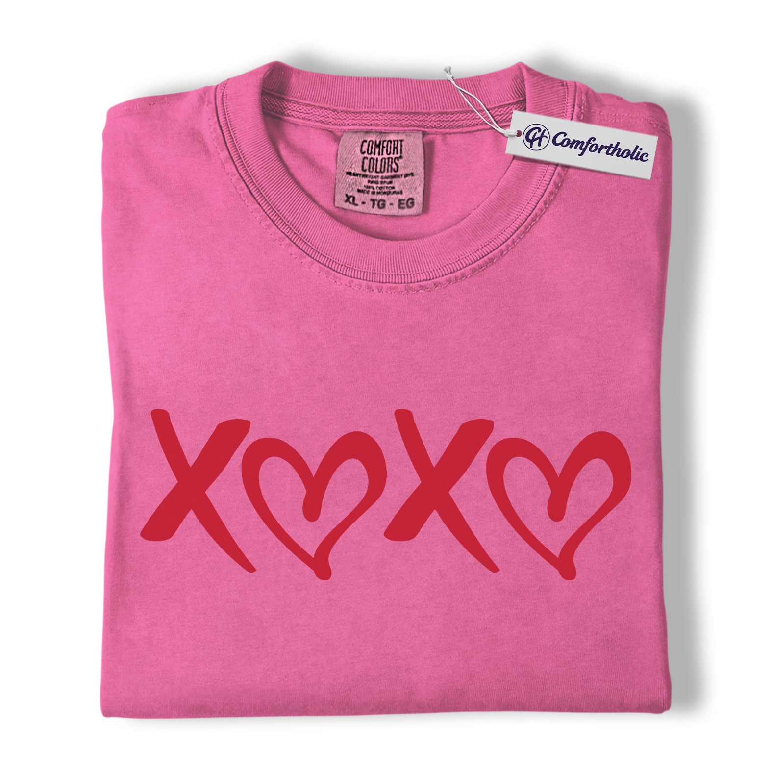 XOXO Valentine Shirt, Minimal Heart Graphic Tee, Cute Simple Love T-Shirt, Sweet Gift for Her on Valentine’s Day, Comfort Colors Shirt