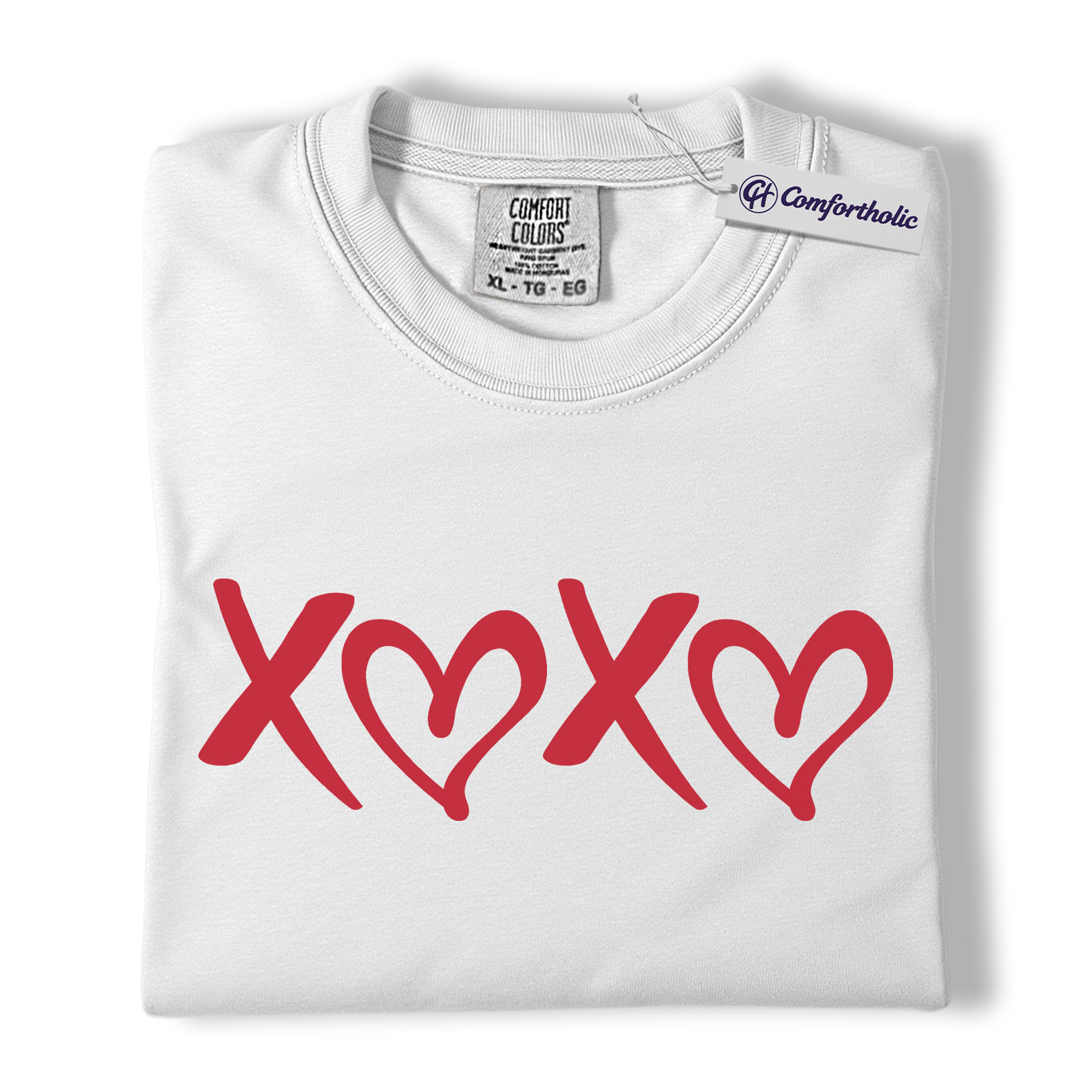XOXO Valentine Shirt, Minimal Heart Graphic Tee, Cute Simple Love T-Shirt, Sweet Gift for Her on Valentine’s Day, Comfort Colors Shirt - Image 2