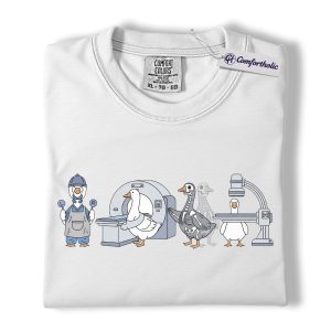 Alternative view of Radiology Goose Shirt, Funny X-Ray & CT Tech Graphic Tee, Cute MRI Medical Humor T-Shirt, Gift for Radiology Techs & Healthcare Workers, Comfort Colors Shirt