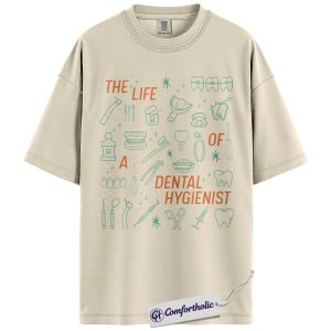 Dental Hygienist Life Shirt, Doodle Dental Tools Graphic Tee, Cute RDH & Dental Assistant Work T-Shirt, Gift for Dental Hygienists & Students, Comfort Colors Shirt