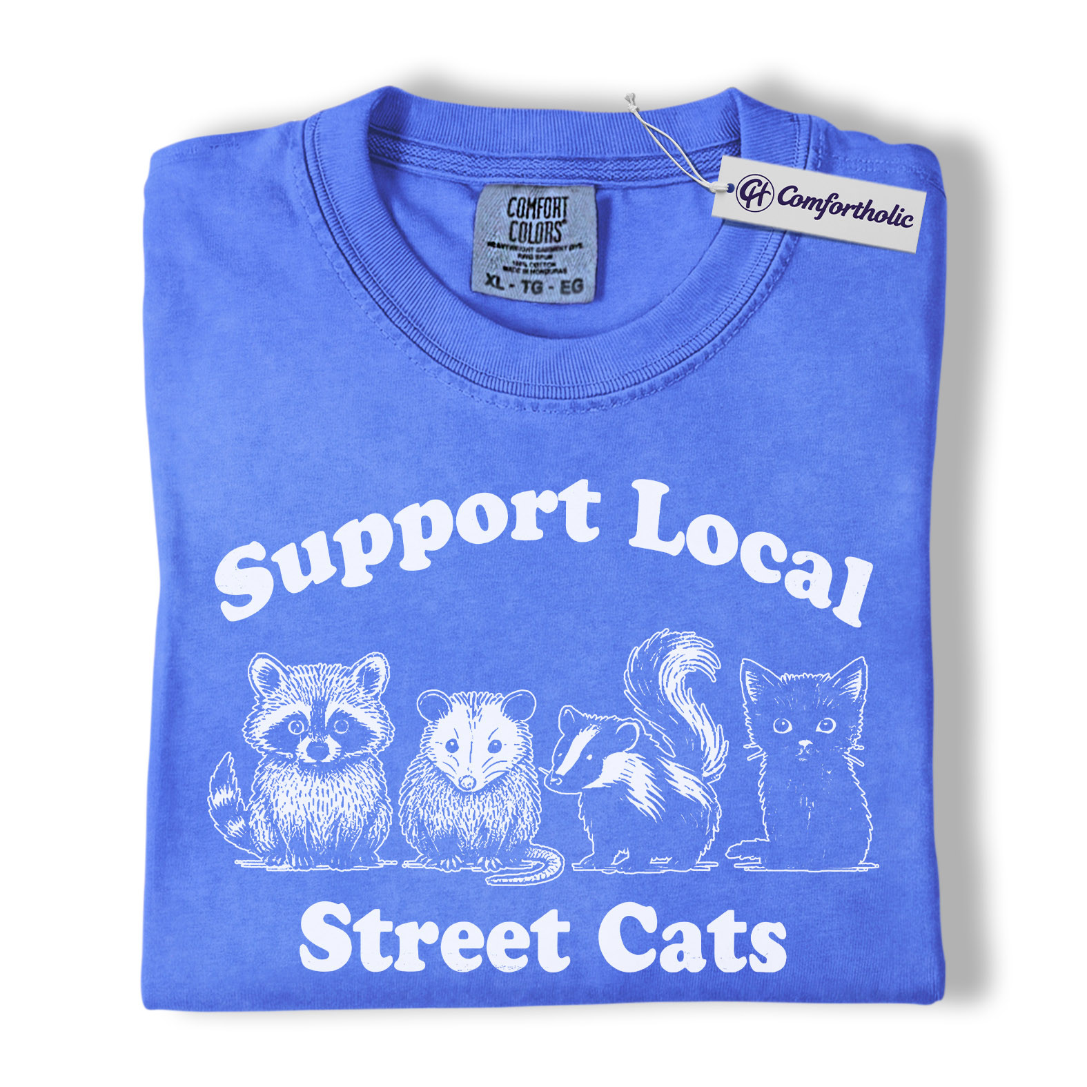 Support Local Street Cats Shirt, Cute Animal Graphic Tee, Funny Wildlife T-Shirt, Gift for Animal Lovers, Comfort Colors Shirt - Image 12