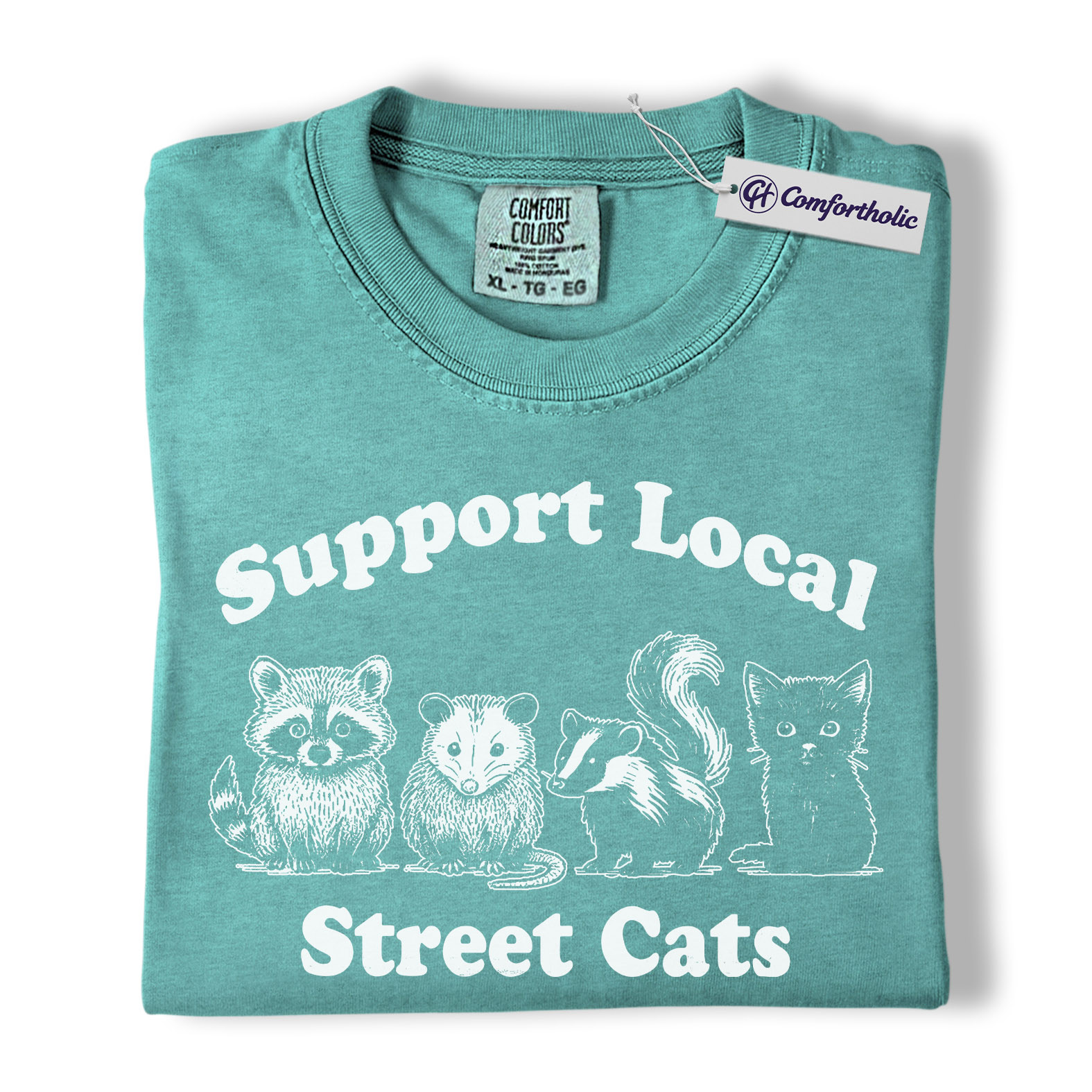 Support Local Street Cats Shirt, Cute Animal Graphic Tee, Funny Wildlife T-Shirt, Gift for Animal Lovers, Comfort Colors Shirt - Image 13