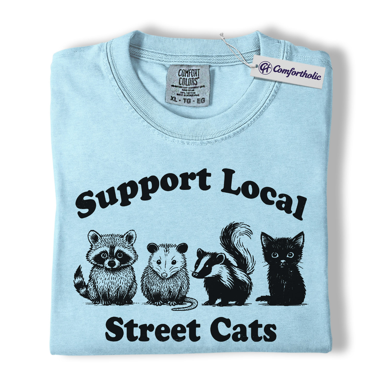 Support Local Street Cats Shirt, Cute Animal Graphic Tee, Funny Wildlife T-Shirt, Gift for Animal Lovers, Comfort Colors Shirt - Image 14