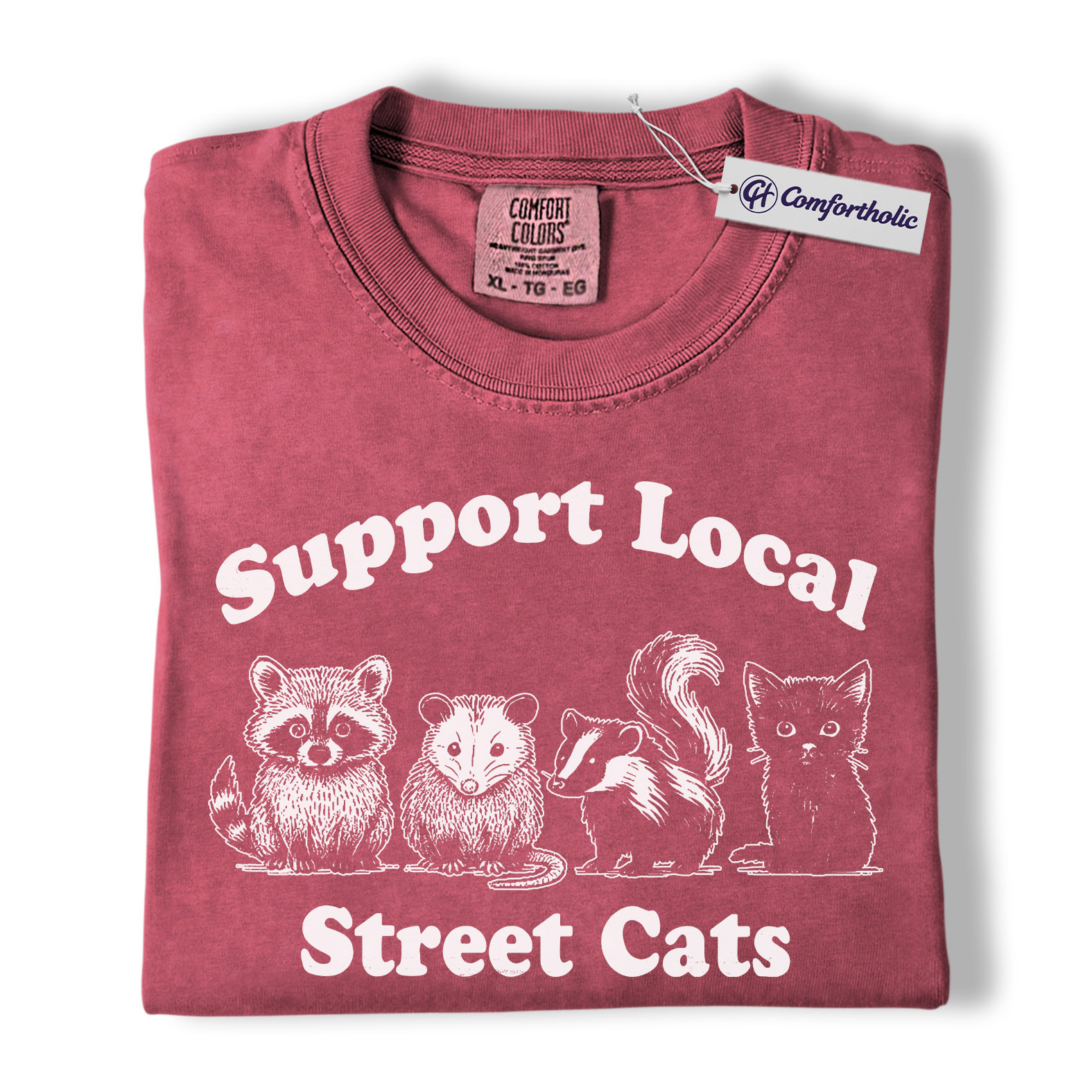 Support Local Street Cats Shirt, Cute Animal Graphic Tee, Funny Wildlife T-Shirt, Gift for Animal Lovers, Comfort Colors Shirt - Image 18