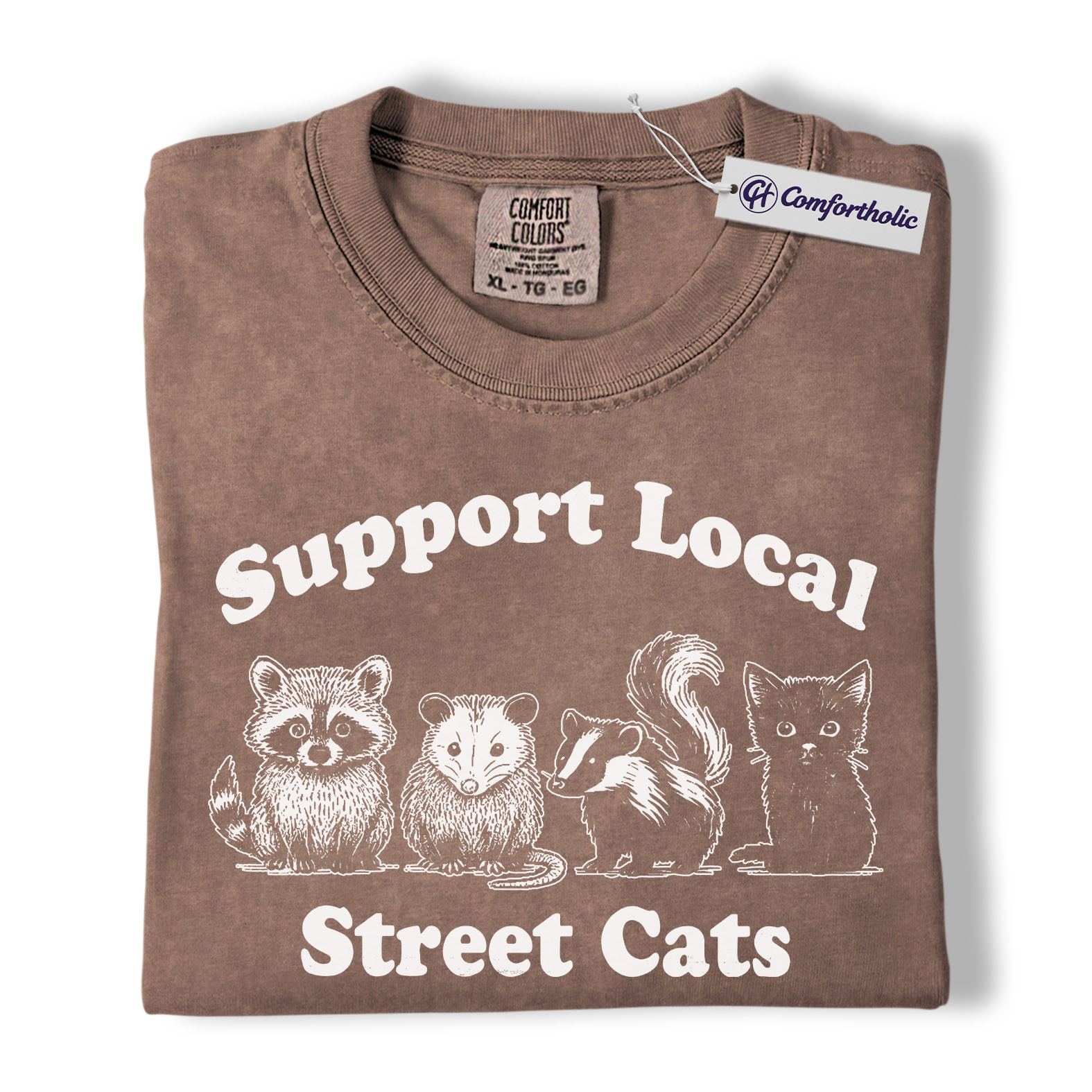 Support Local Street Cats Shirt, Cute Animal Graphic Tee, Funny Wildlife T-Shirt, Gift for Animal Lovers, Comfort Colors Shirt - Image 19