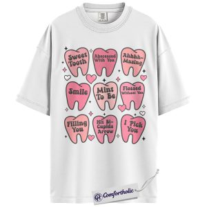 Alternative view of Dental Valentine Shirt, Cute Dentist Pun Graphic T-Shirt, Dental Hygienist Love Tee, Valentine's Day Gift, Comfort Colors Shirt