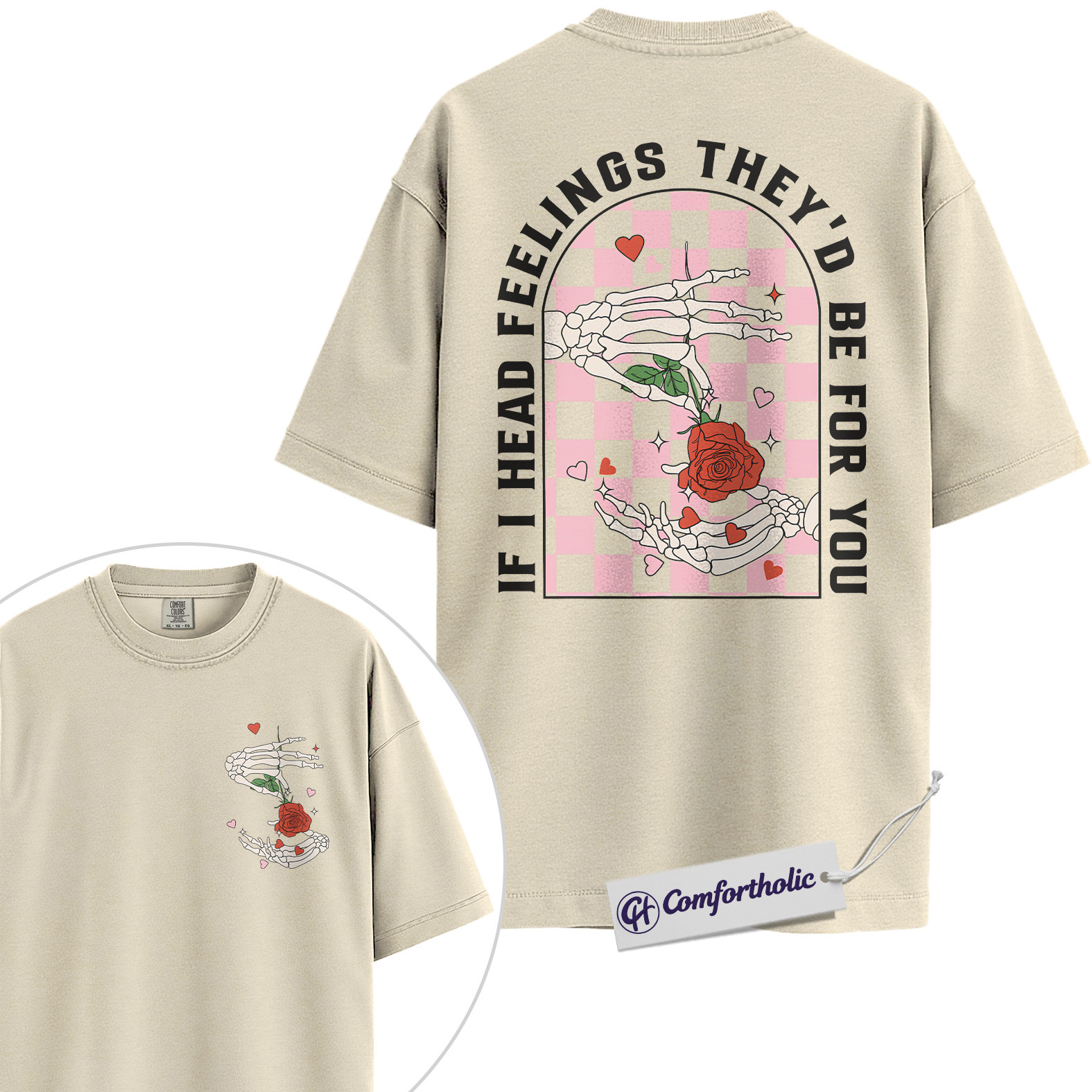 Skeleton Valentine Shirt, Sarcastic Romantic Graphic Tee, Funny Edgy Love T-Shirt, Cute Valentine Gift for Girlfriend, Comfort Colors Shirt - Image 5