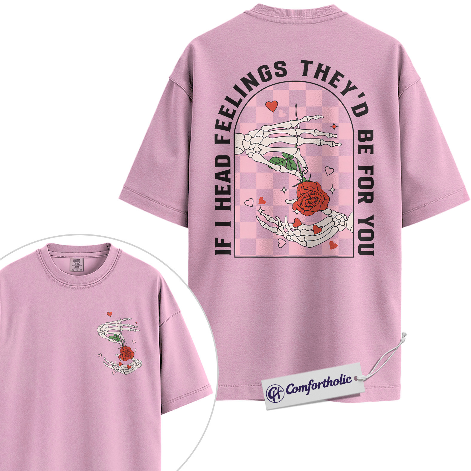 Skeleton Valentine Shirt, Sarcastic Romantic Graphic Tee, Funny Edgy Love T-Shirt, Cute Valentine Gift for Girlfriend, Comfort Colors Shirt