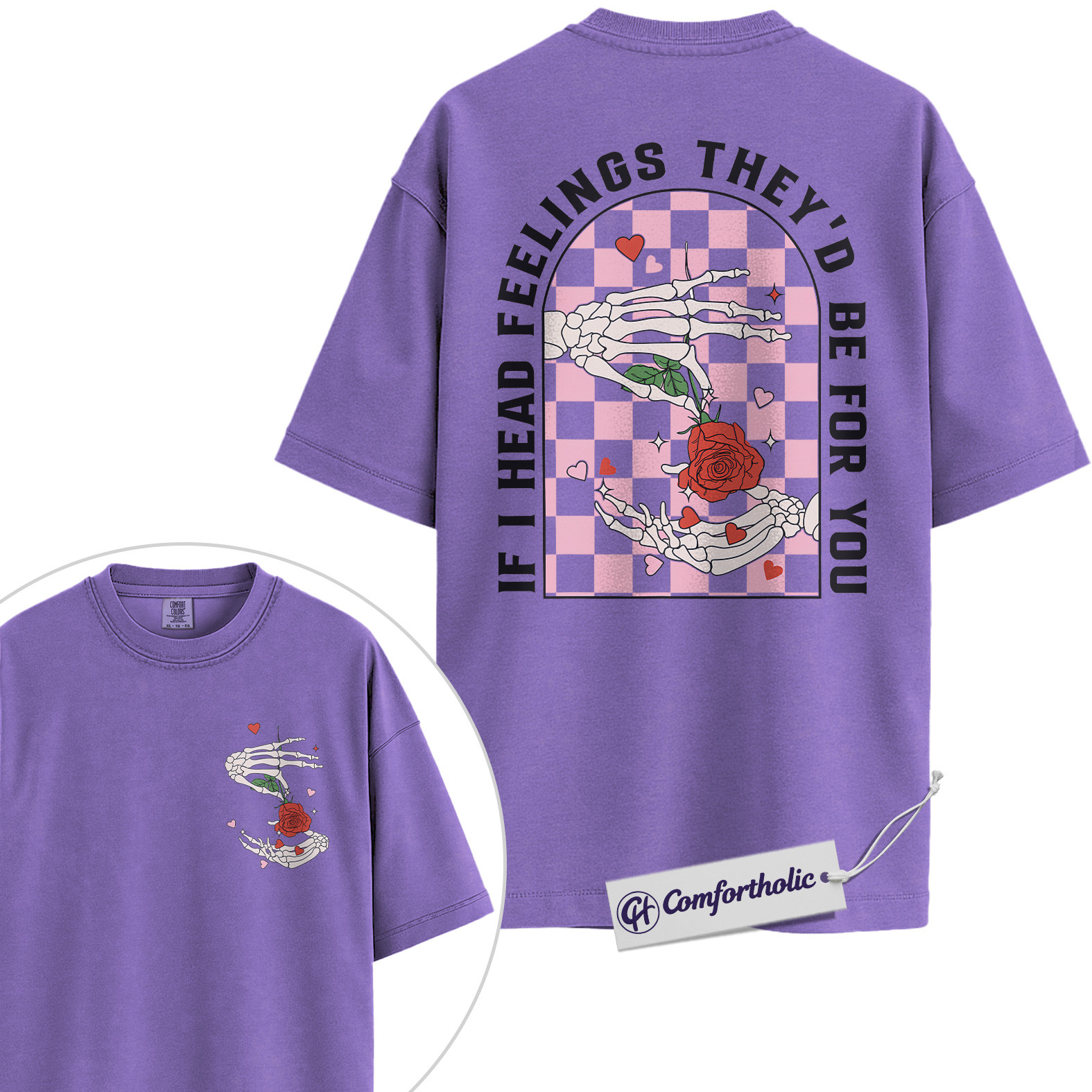 Skeleton Valentine Shirt, Sarcastic Romantic Graphic Tee, Funny Edgy Love T-Shirt, Cute Valentine Gift for Girlfriend, Comfort Colors Shirt - Image 20