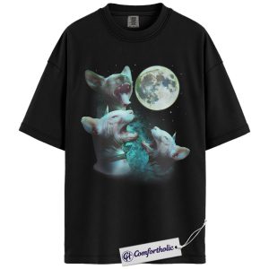 Sphynx Cat Moon Shirt, Gothic Animal Space Graphic Tee, Hairless Cat Celestial T-Shirt, Gift for Sphynx Cat Lovers, Comfort Colors Shirt