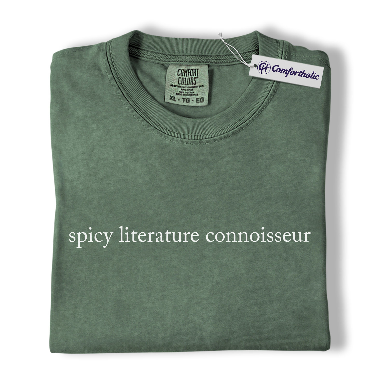 Spicy Literature Connoisseur Shirt, Minimalist Bookish Quote Graphic Tee, Smut Reader Romance Novel T-Shirt, Gift for Book Lovers & Readers, Comfort Colors Shirt - Image 6