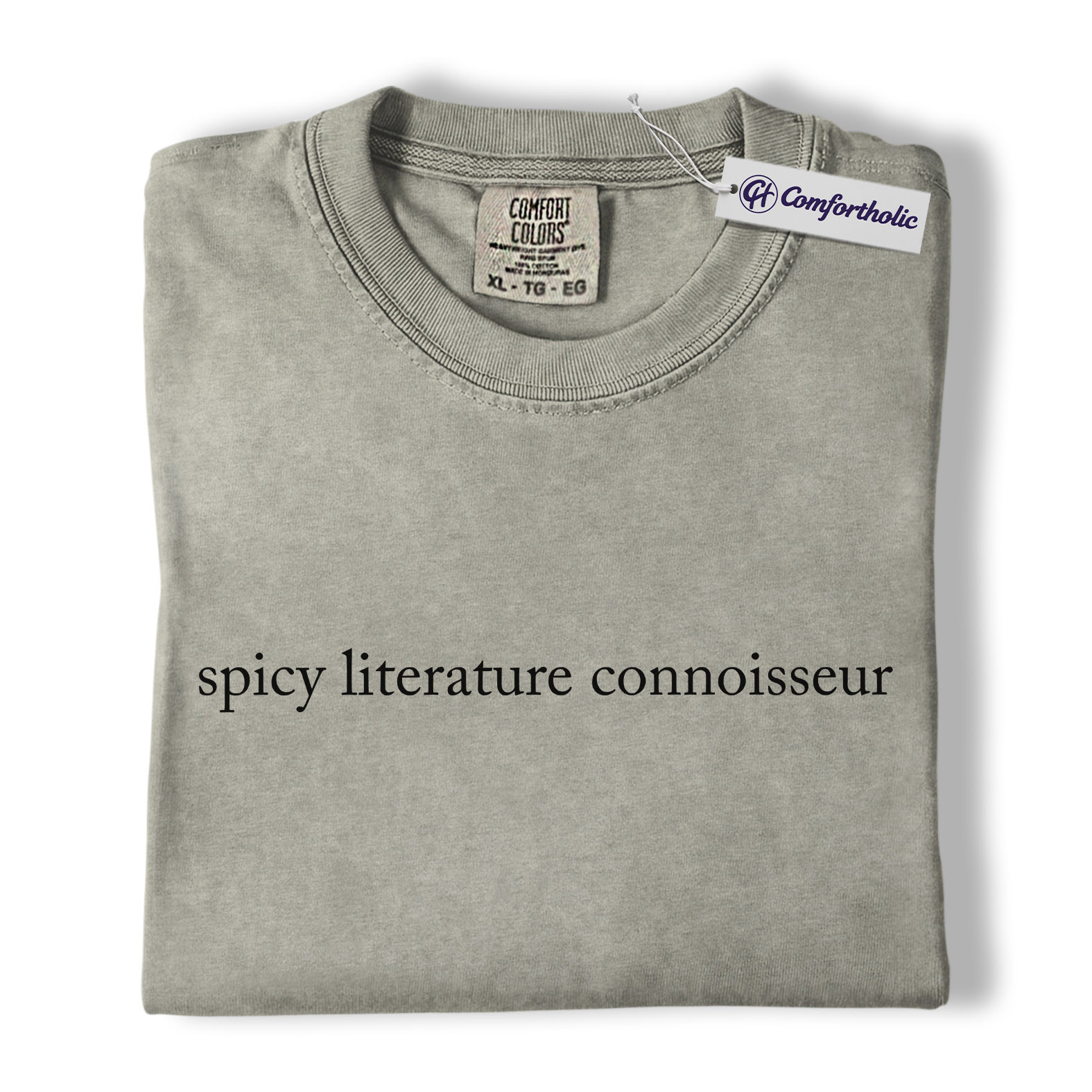 Spicy Literature Connoisseur Shirt, Minimalist Bookish Quote Graphic Tee, Smut Reader Romance Novel T-Shirt, Gift for Book Lovers & Readers, Comfort Colors Shirt