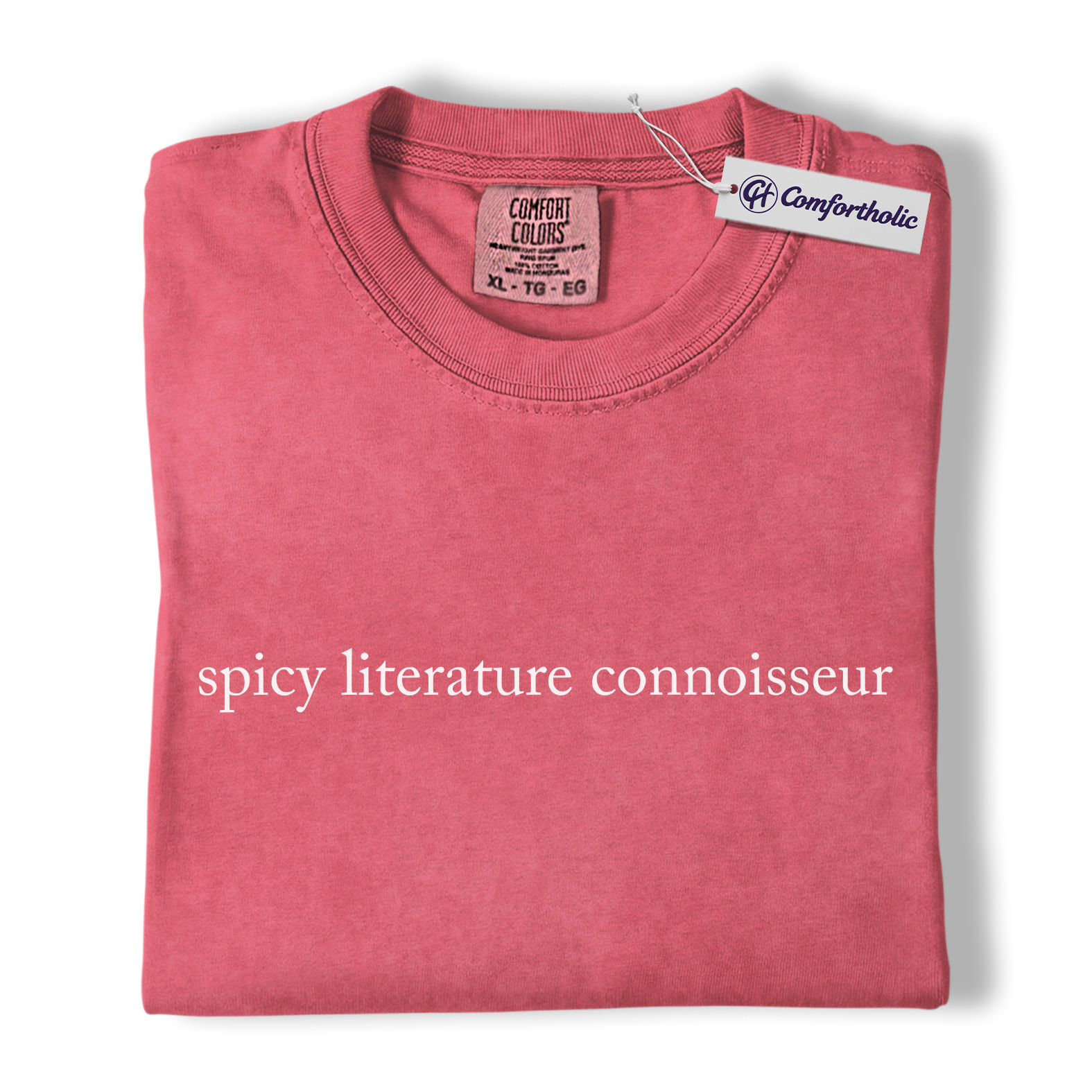 Spicy Literature Connoisseur Shirt, Minimalist Bookish Quote Graphic Tee, Smut Reader Romance Novel T-Shirt, Gift for Book Lovers & Readers, Comfort Colors Shirt - Image 9