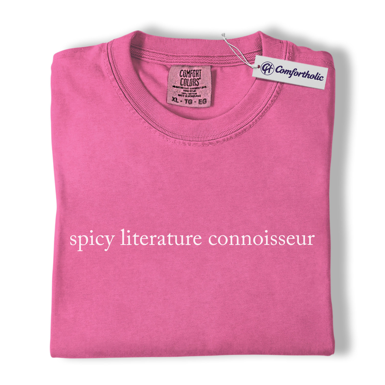 Spicy Literature Connoisseur Shirt, Minimalist Bookish Quote Graphic Tee, Smut Reader Romance Novel T-Shirt, Gift for Book Lovers & Readers, Comfort Colors Shirt - Image 16