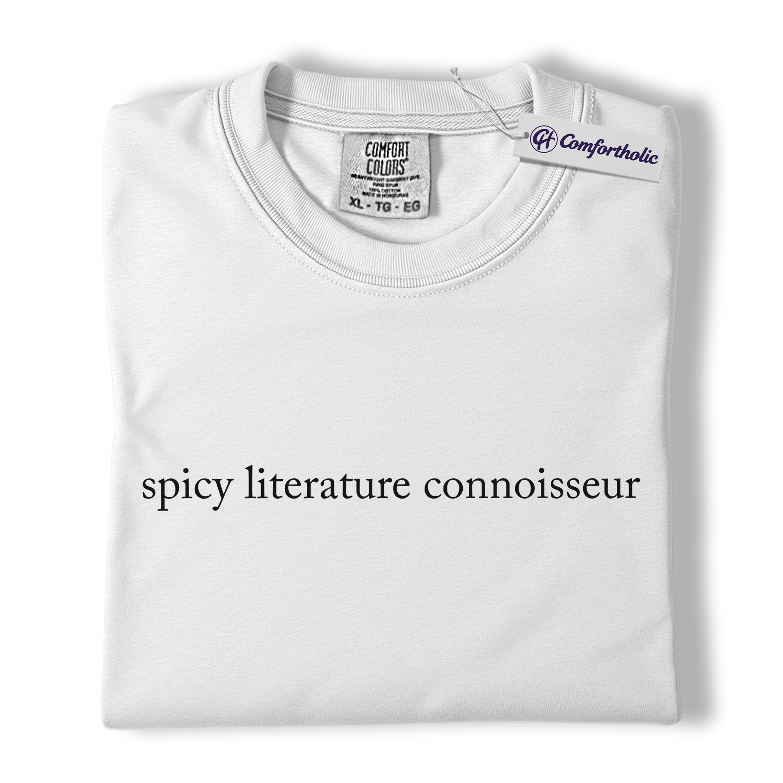 Spicy Literature Connoisseur Shirt, Minimalist Bookish Quote Graphic Tee, Smut Reader Romance Novel T-Shirt, Gift for Book Lovers & Readers, Comfort Colors Shirt - Image 2
