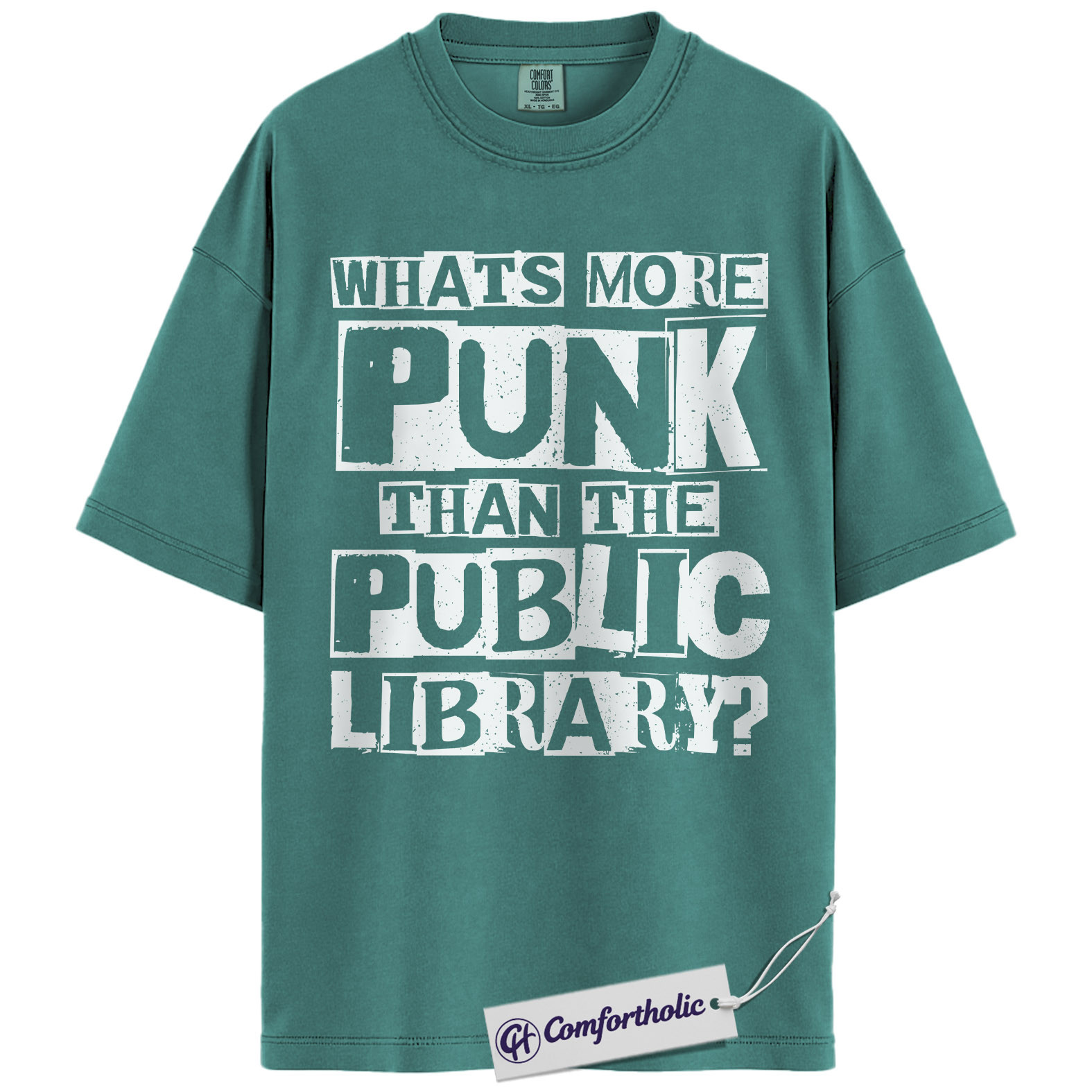 Punk Than the Public Library Shirt, Bold Typography Bookish Graphic Tee, Funny Librarian Reader T-Shirt, Gift for Book Lovers & Library Fans, Comfort Colors Shirt - Image 14