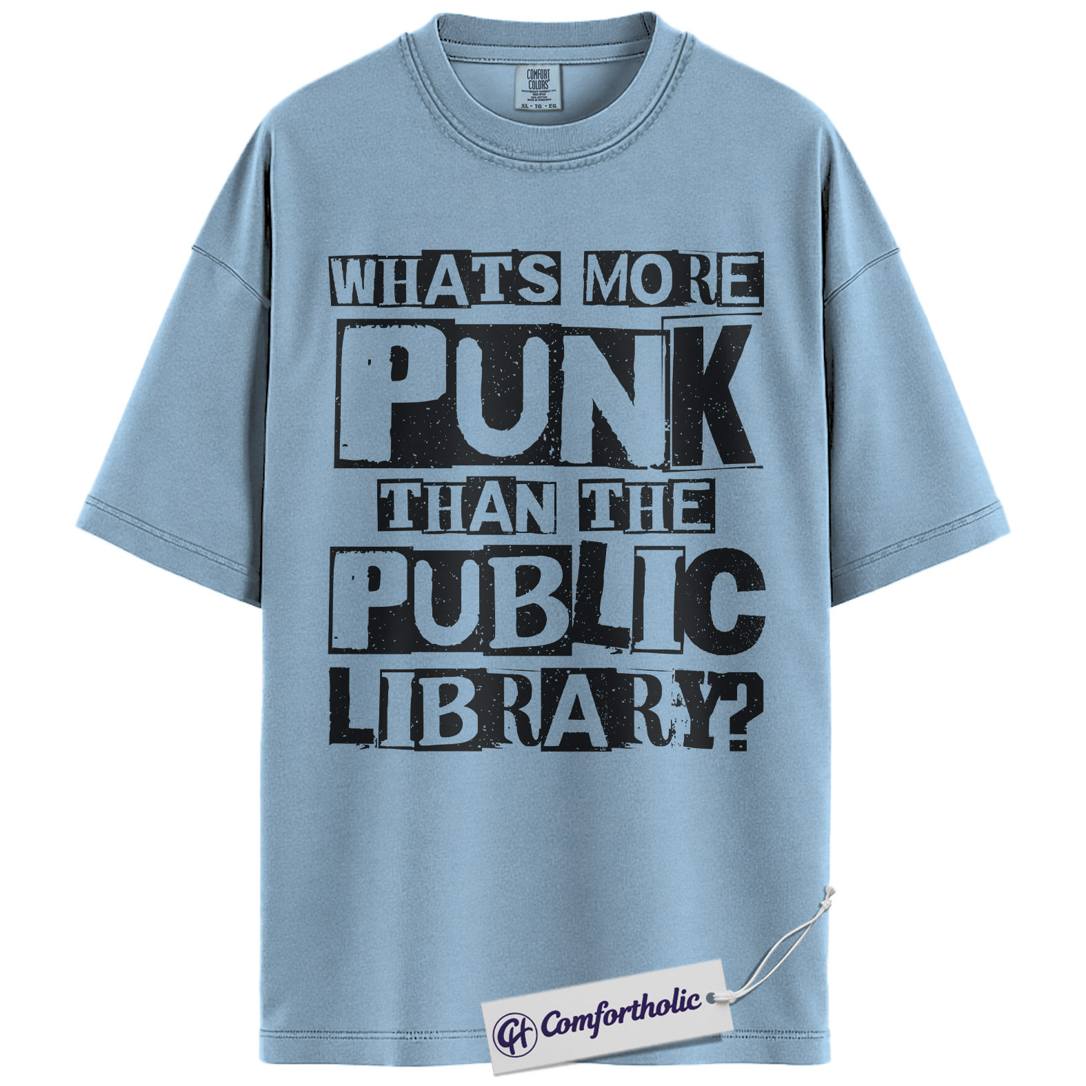 Punk Than the Public Library Shirt, Bold Typography Bookish Graphic Tee, Funny Librarian Reader T-Shirt, Gift for Book Lovers & Library Fans, Comfort Colors Shirt - Image 15
