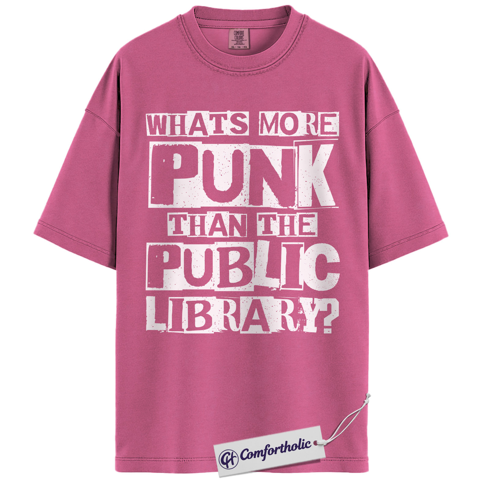 Punk Than the Public Library Shirt, Bold Typography Bookish Graphic Tee, Funny Librarian Reader T-Shirt, Gift for Book Lovers & Library Fans, Comfort Colors Shirt - Image 17