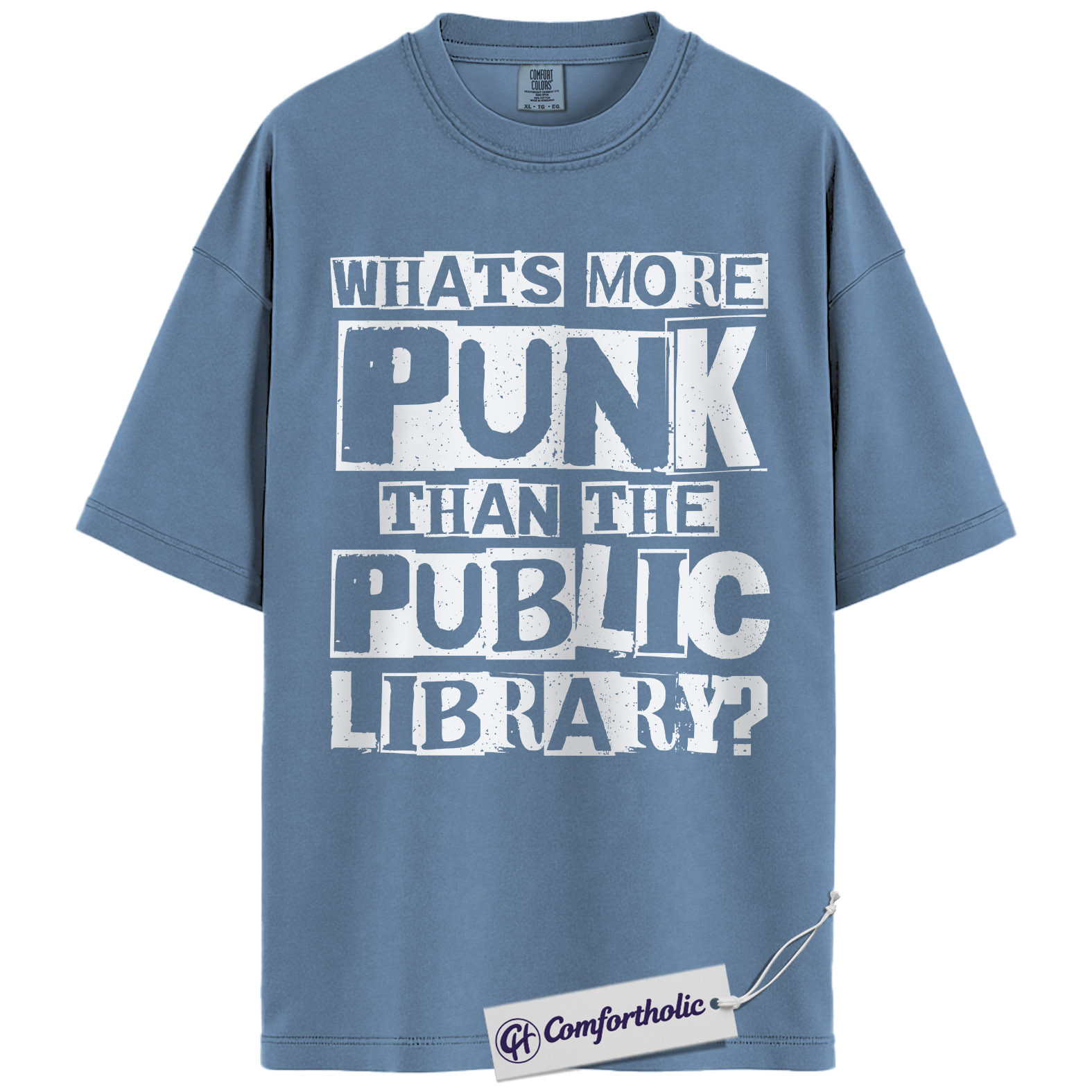 Punk Than the Public Library Shirt, Bold Typography Bookish Graphic Tee, Funny Librarian Reader T-Shirt, Gift for Book Lovers & Library Fans, Comfort Colors Shirt - Image 18