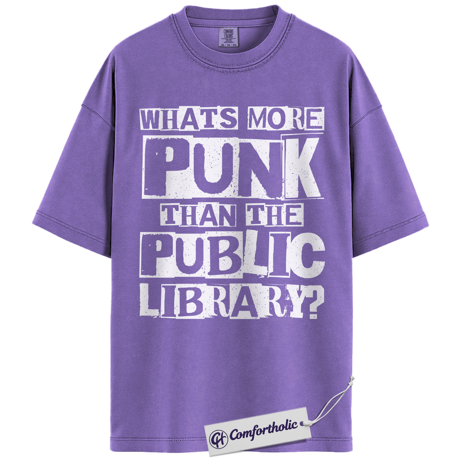 Punk Than the Public Library Shirt, Bold Typography Bookish Graphic Tee, Funny Librarian Reader T-Shirt, Gift for Book Lovers & Library Fans, Comfort Colors Shirt - Image 20