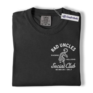 Rad Uncles Shirt, Minimal Tiger Club Graphic Tee, Funny Uncle Dad Life T-Shirt, Gift for Cool Uncles & Family Men, Comfort Colors Shirt