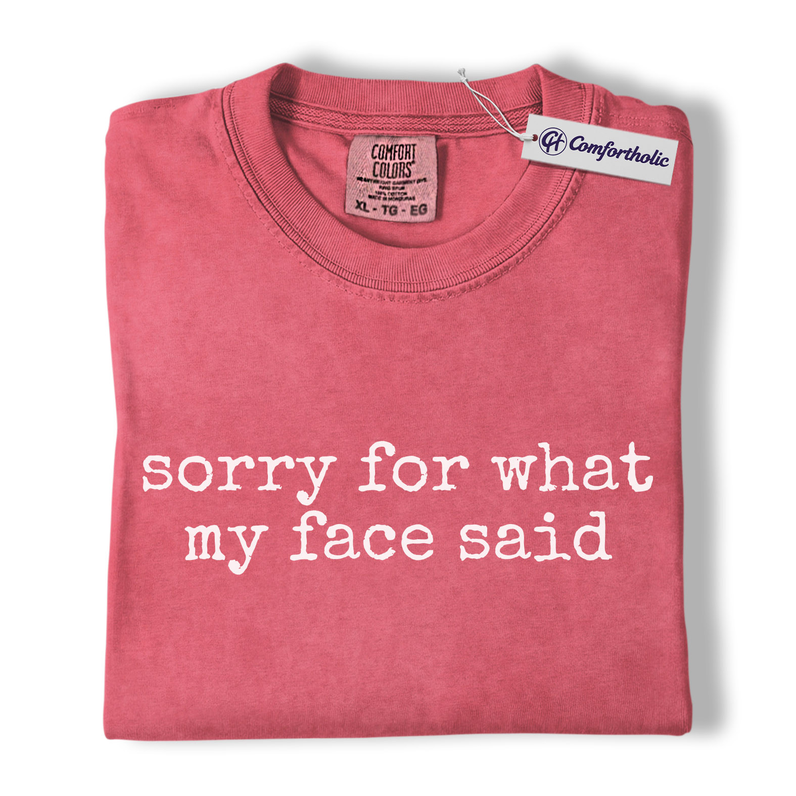 Sorry For What My Face Said Shirt, Minimal Sarcastic Quote Graphic Tee, Funny Attitude Humor T-Shirt, Gift for Men & Women with Sass, Comfort Colors Shirt - Image 9