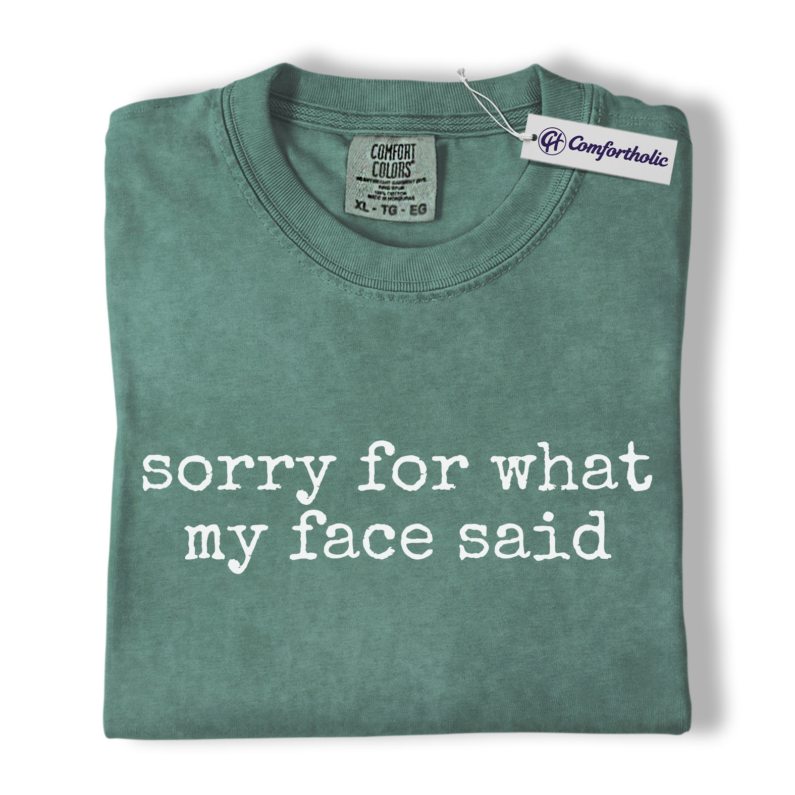 Sorry For What My Face Said Shirt, Minimal Sarcastic Quote Graphic Tee, Funny Attitude Humor T-Shirt, Gift for Men & Women with Sass, Comfort Colors Shirt - Image 10