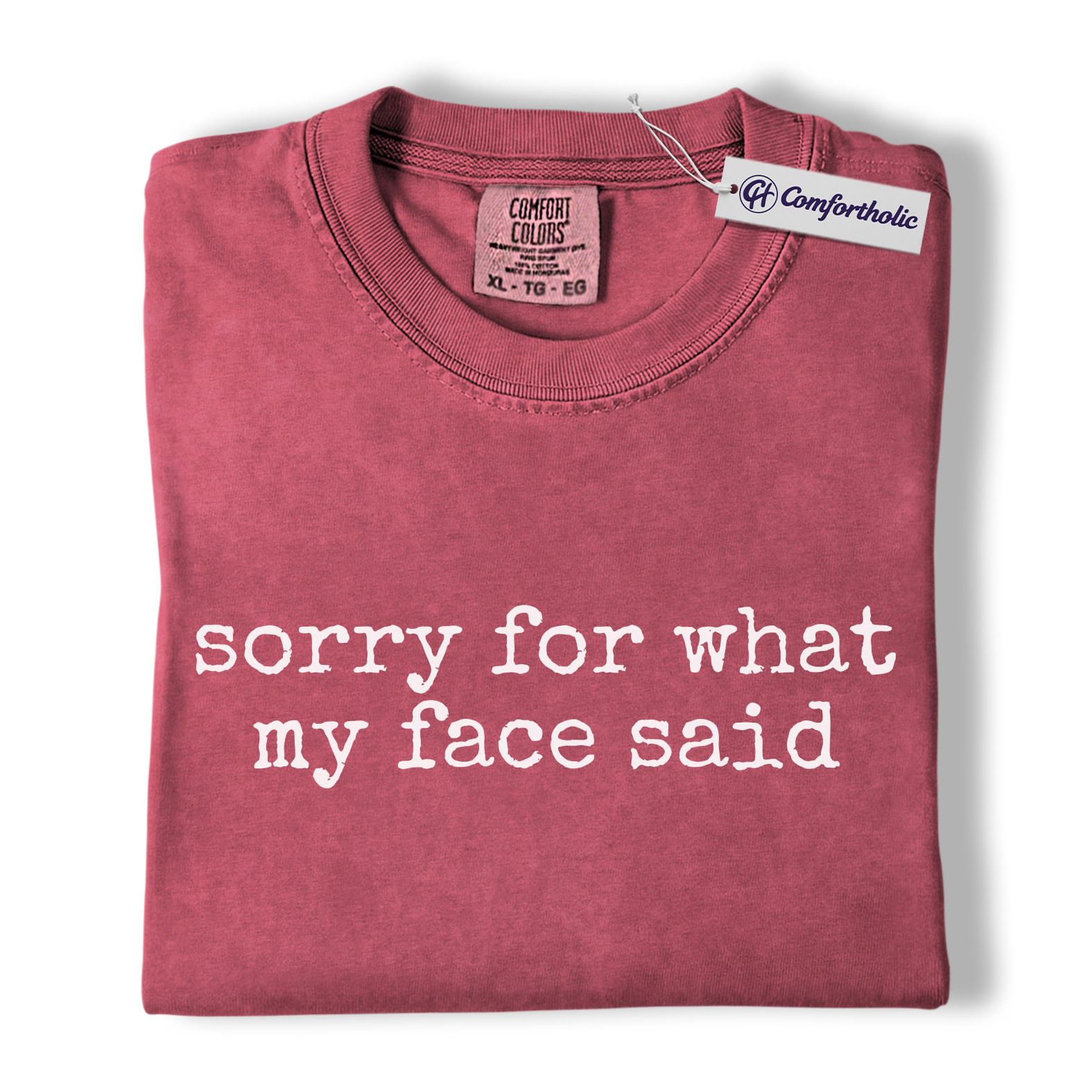 Sorry For What My Face Said Shirt, Minimal Sarcastic Quote Graphic Tee, Funny Attitude Humor T-Shirt, Gift for Men & Women with Sass, Comfort Colors Shirt - Image 18