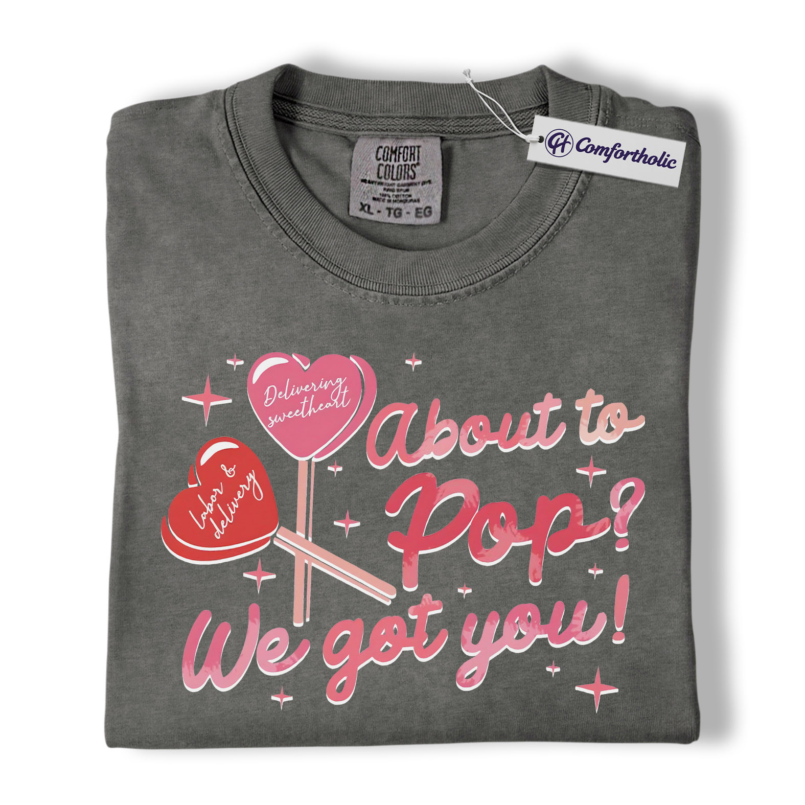 Labor & Delivery Nurse Shirt, Cute Valentine Candy Heart Graphic Tee, L&D Nurse T-Shirt, Nurse Appreciation Gift for OB Nurses, Comfort Colors Shirt - Image 4