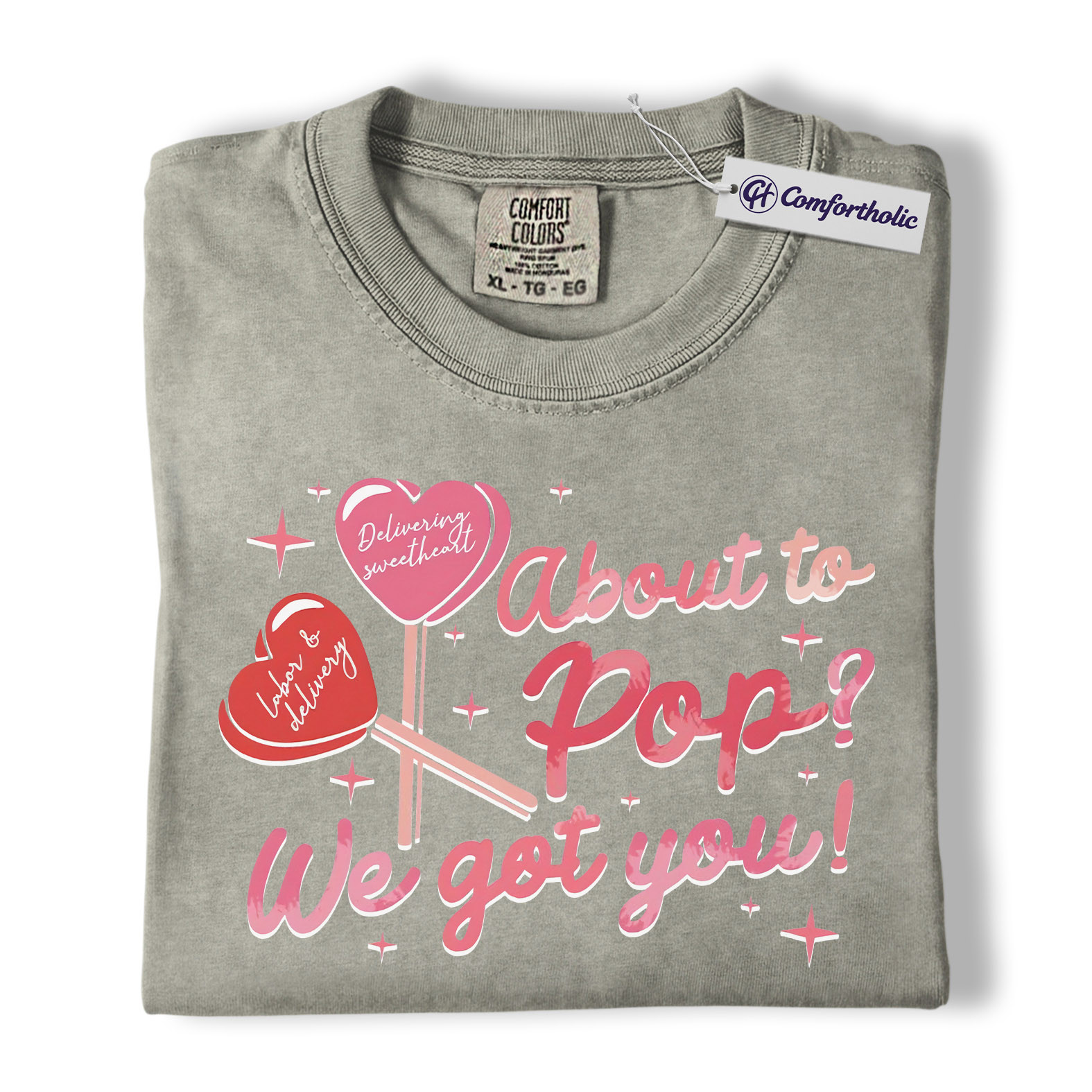 Labor & Delivery Nurse Shirt, Cute Valentine Candy Heart Graphic Tee, L&D Nurse T-Shirt, Nurse Appreciation Gift for OB Nurses, Comfort Colors Shirt - Image 7