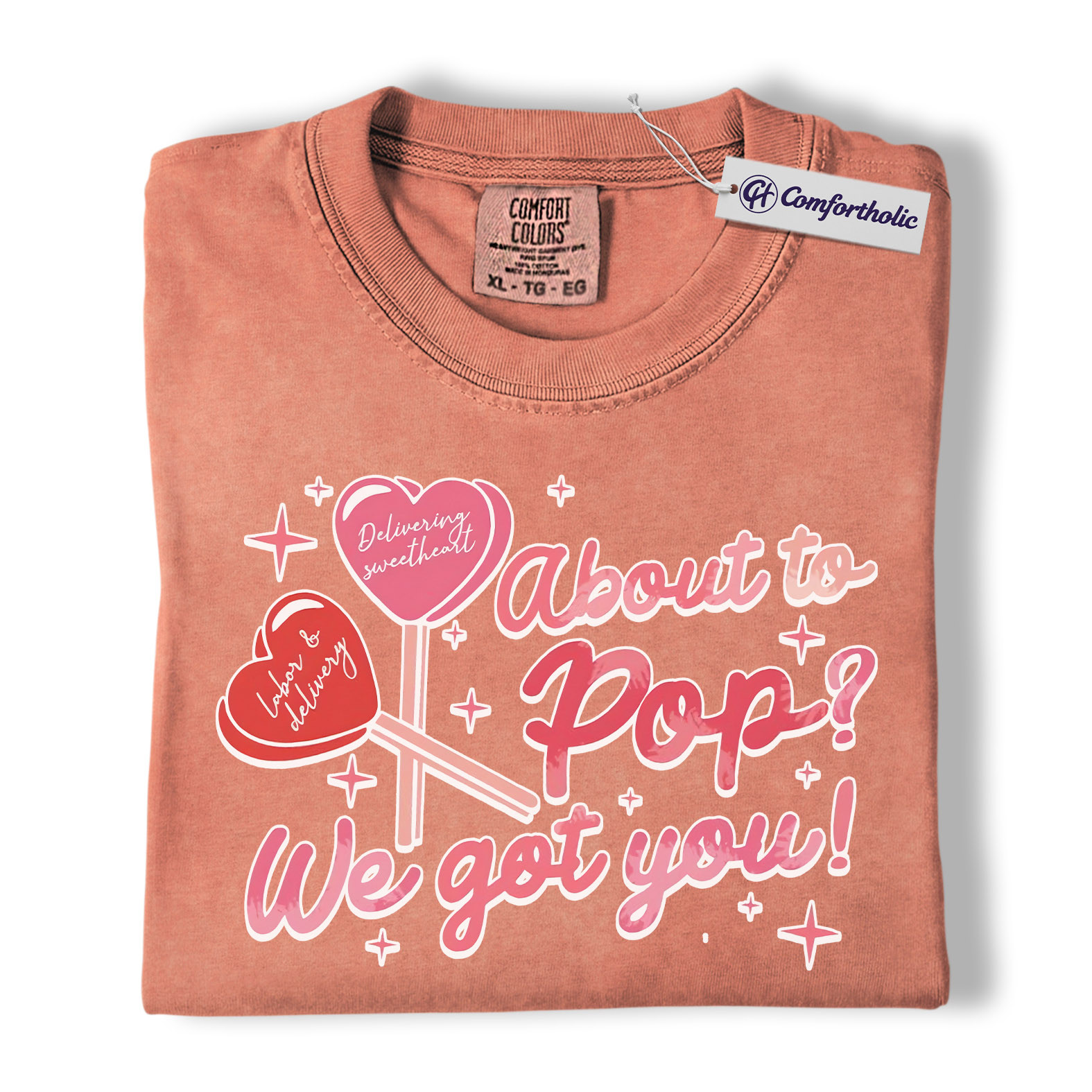 Labor & Delivery Nurse Shirt, Cute Valentine Candy Heart Graphic Tee, L&D Nurse T-Shirt, Nurse Appreciation Gift for OB Nurses, Comfort Colors Shirt - Image 8