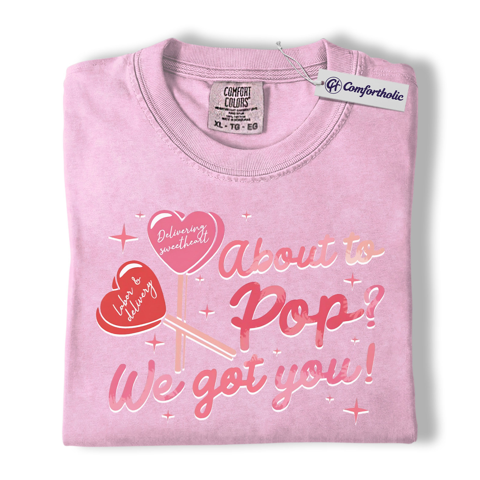 Labor & Delivery Nurse Shirt, Cute Valentine Candy Heart Graphic Tee, L&D Nurse T-Shirt, Nurse Appreciation Gift for OB Nurses, Comfort Colors Shirt - Image 9