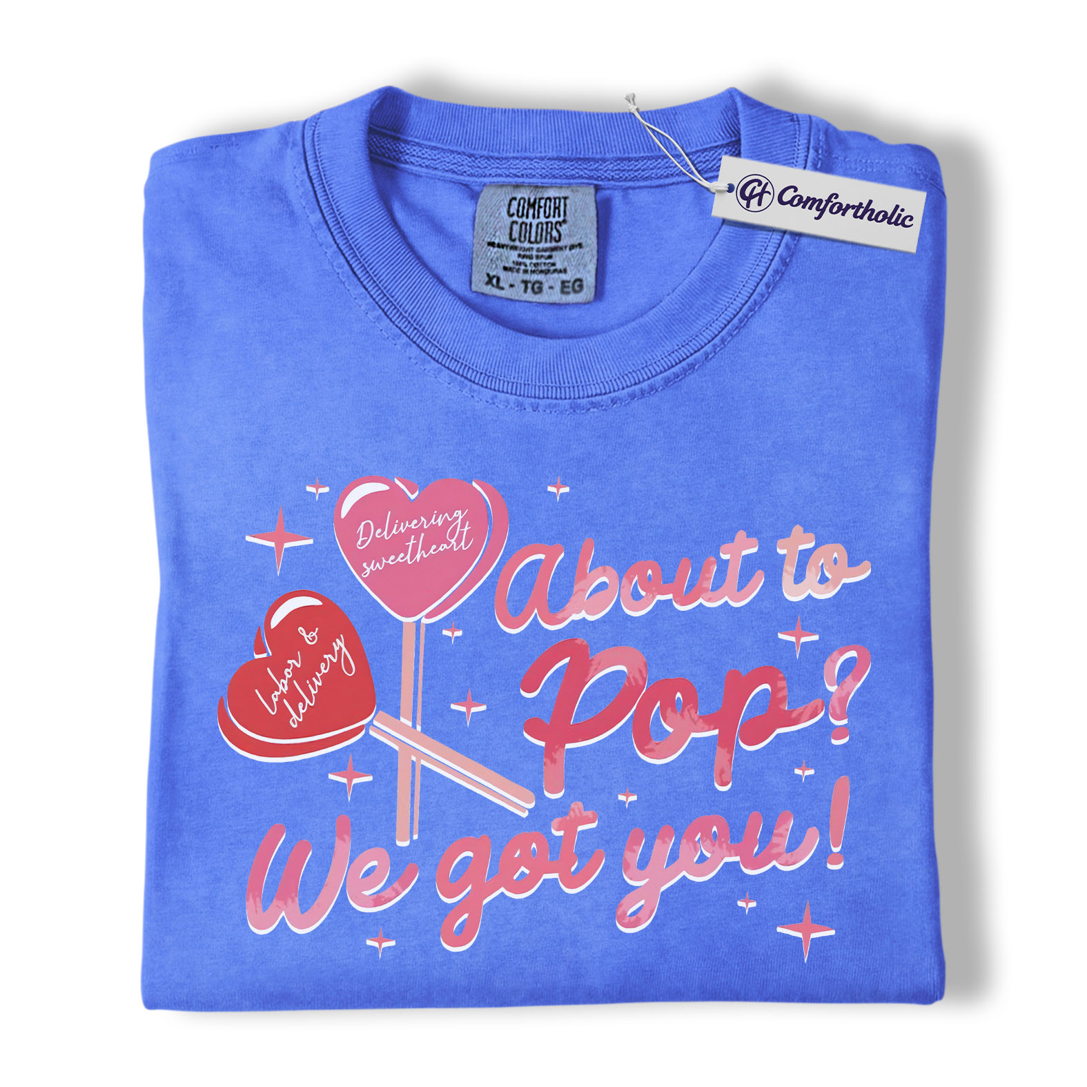 Labor & Delivery Nurse Shirt, Cute Valentine Candy Heart Graphic Tee, L&D Nurse T-Shirt, Nurse Appreciation Gift for OB Nurses, Comfort Colors Shirt - Image 13