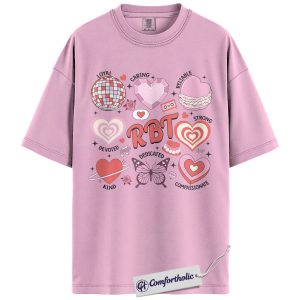 RBT Valentine Shirt, Cute Pink Heart Graphic Tee, Registered Behavior Technician Appreciation T-Shirt, Valentine Gift for RBT Staff, Comfort Colors Shirt