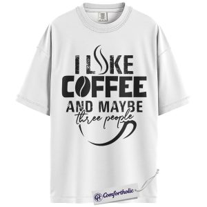 Alternative view of Coffee Humor Shirt, Vintage Typography Graphic Tee, Funny Coffee Lover T-Shirt, Gift for Caffeine Addicts, Comfort Colors Shirt