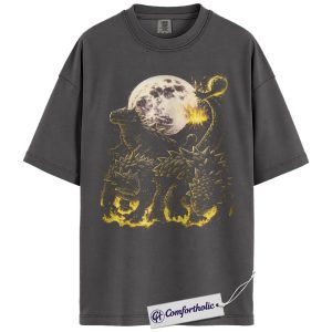 Alternative view of Ankylosaurus Dinosaur Shirt, Vintage Moon Dino Graphic Tee, Prehistoric Animal Lover T-Shirt, Gift for Dinosaur Lovers, Comfort Colors Shirt
