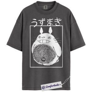 Alternative view of Junji Ito x My Neighbor Totoro Shirt, Studio Ghibli Shirt, Anime Graphic Tee, Comfort Colors Shirt