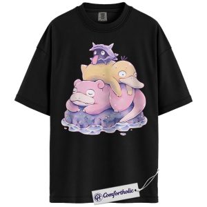 Psyduck Shirt, Slowpoke Shirt, Shellder Shirt, Pokemon Shirt, Anime Graphic Tee, Comfort Colors Shirt