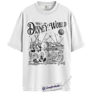 Alternative view of Minie and Mickey Mouse Shirt, Disney Shirt, Cartoon Shirt, Anime Graphic Tee, Comfort Colors Shirt