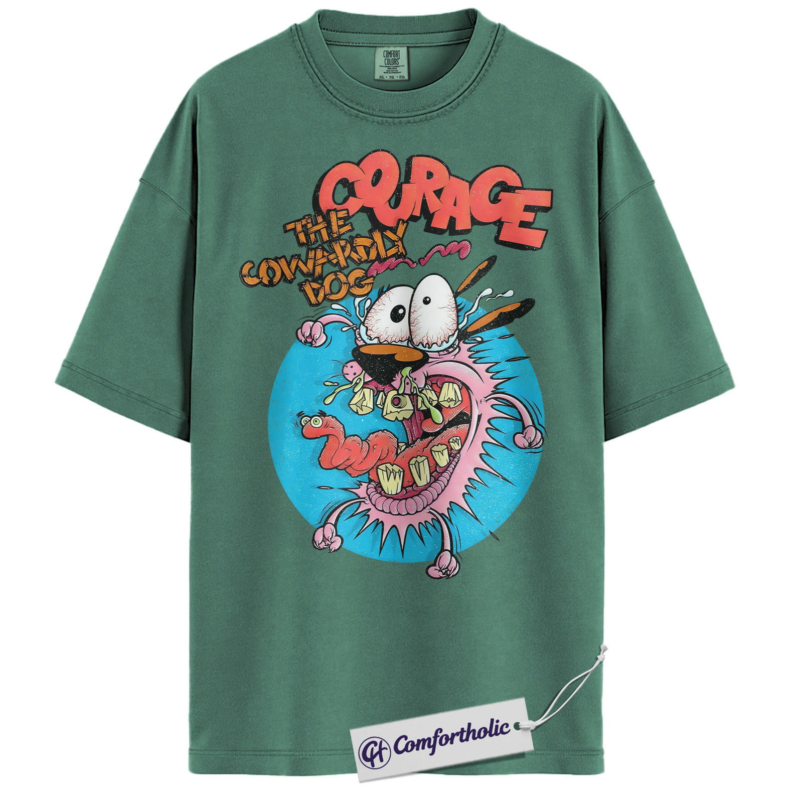 Courage the Cowardly Dog Shirt, Anime Graphic Tee, Comfort Colors Shirt - Image 10
