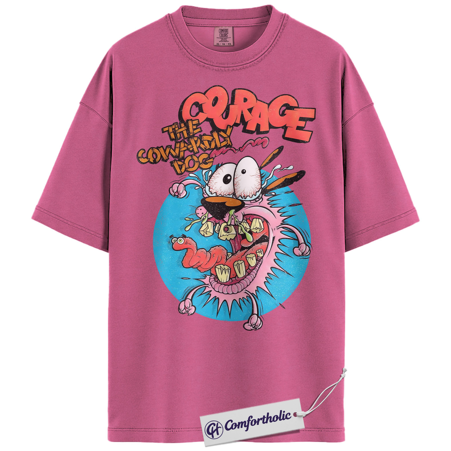 Courage the Cowardly Dog Shirt, Anime Graphic Tee, Comfort Colors Shirt - Image 16
