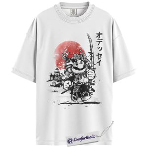 Alternative view of Samurai Super Mario Shirt, Game Graphic Tee, Comfort Colors Shirt