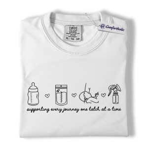 Alternative view of Lactation Consultant Shirt, Minimal Line Art Breastfeeding Graphic Tee, IBCLC Nurse Support T-Shirt, Gift for Nurses & New Moms, Comfort Colors Shirt