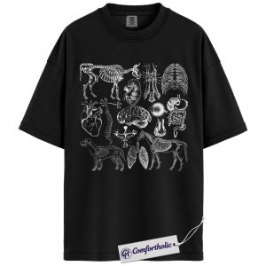 Veterinary Anatomy Shirt, Vintage Medical Skeleton Graphic Tee, Vet Tech & Veterinarian T-Shirt, Funny Gift for Animal Clinic Staff, Comfort Colors Shirt