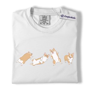Alternative view of Corgi Shirt, Cute Corgi Butt Graphic Tee, Dog Mom T-Shirt, Funny Gift for Corgi Owners, Comfort Colors Shirt