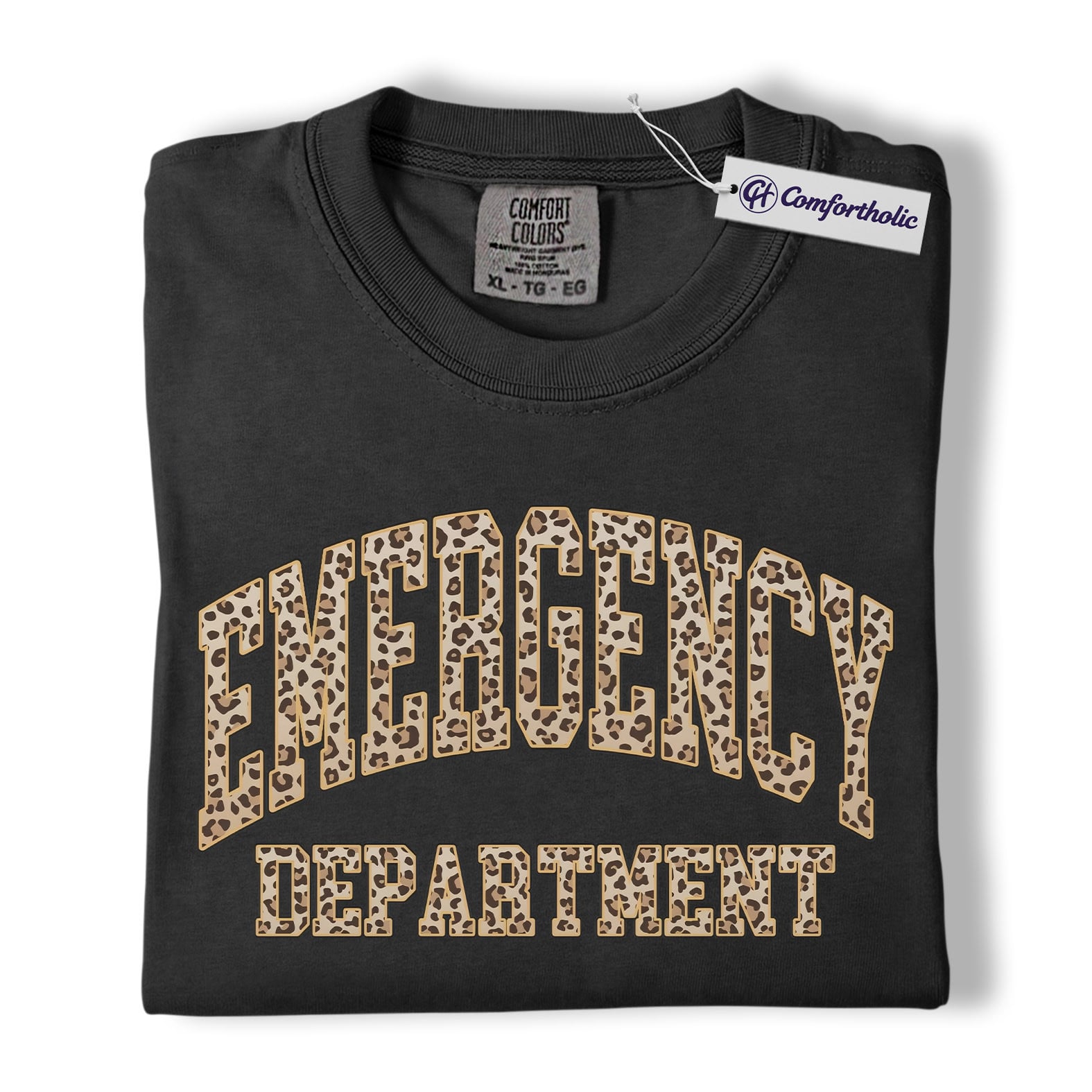 Emergency Department Shirt, Leopard Print Graphic Tee, ER Nurse T-Shirt, Gift for Nurses & Healthcare Workers, Comfort Colors Shirt - Image 3