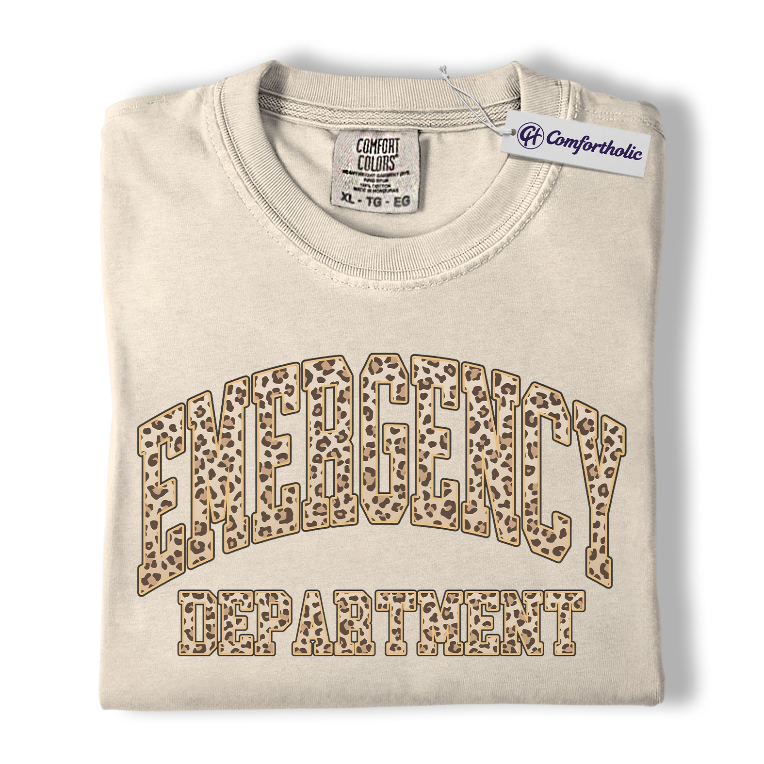 Emergency Department Shirt, Leopard Print Graphic Tee, ER Nurse T-Shirt, Gift for Nurses & Healthcare Workers, Comfort Colors Shirt - Image 5