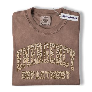 Emergency Department Shirt, Leopard Print Graphic Tee, ER Nurse T-Shirt, Gift for Nurses & Healthcare Workers, Comfort Colors Shirt