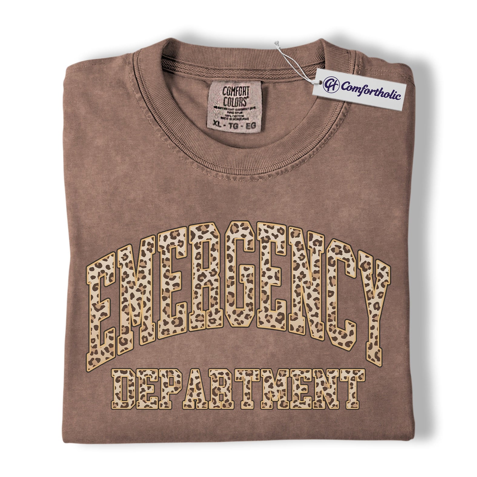 Emergency Department Shirt, Leopard Print Graphic Tee, ER Nurse T-Shirt, Gift for Nurses & Healthcare Workers, Comfort Colors Shirt